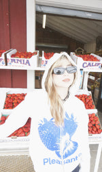 Load image into Gallery viewer, Pleasant Blue Strawberry Full Zip Sweaters