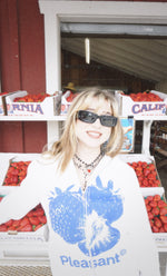 Load image into Gallery viewer, Pleasant Blue Strawberry Full Zip Sweaters