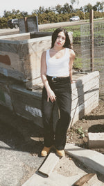 Load image into Gallery viewer, Black Denim Baggy Jeans
